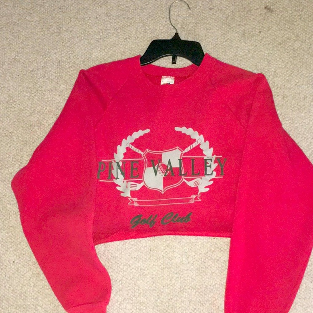 Cropped golf crew neck